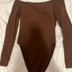 Brown long sleeve bodysuit